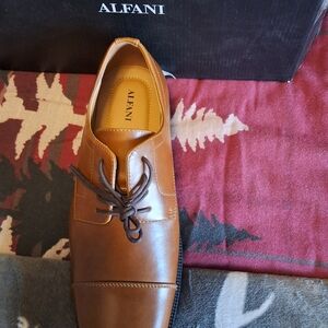 Alfani Men's Brown Leather Dress Shoes